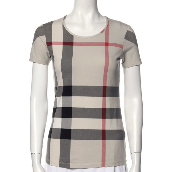 Burberry Tops - BURBERRY CHECK PLAID CLASSIC T-SHIRT